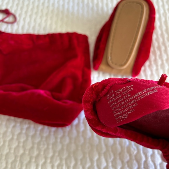 Gap Red Velvet Travel Shoes/Slippers - Picture 4 of 4